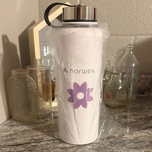 Norwex insulated Bottle with Purple Floral Design